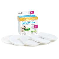 Catit. Cartucho Triple Acción para Flower Fountain. 5 filtros. Proporcionan filtración tres en uno para que tu gato pueda disfrutar de agua potable limpia y sin olores. - details 2