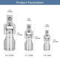 Adaptador De Juntas Universales 1PC/3PCS Barra De Extensión De Ángulo Con Llave Apretadora Manual Y Pneumática Herramientas Bendibles Para Adaptar Llaves De Fijación - details 3