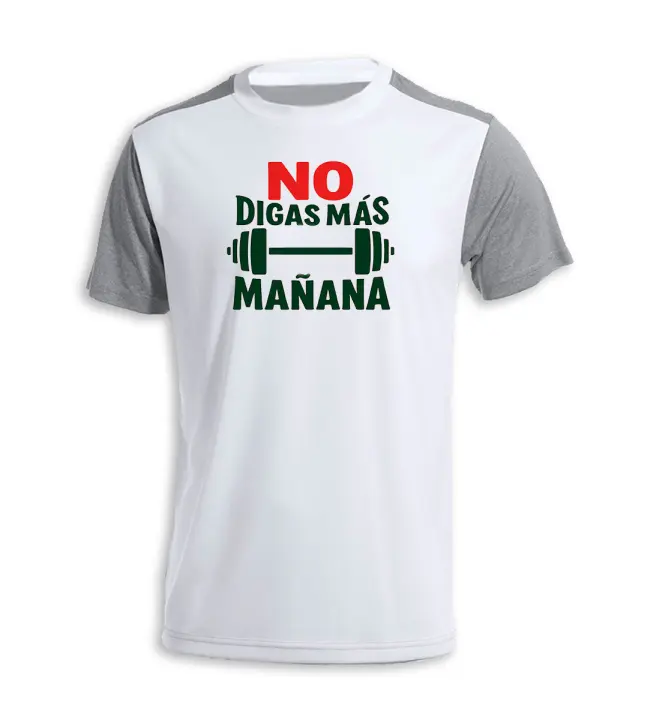 MERCHANDMANIA CAMISETA bicolor frase motivadora no digas más mañana tshirt - 1