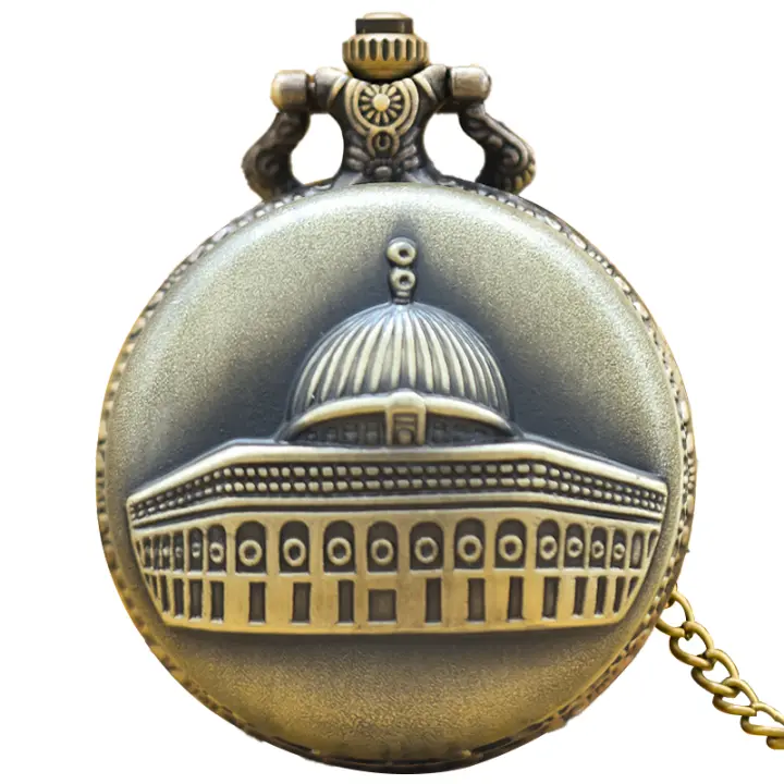 Collar De Palacio Islámico Vintage De Cobre Con Reloj De Cuarzo En Forma De Concha De Muelle Regalo Para Estudiantes Unisex - 1