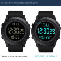 Reloj Deportivo Electrónico Para Hombres Y Adolescentes Multifuncional Impermeable Luminoso Militar Exterior LED Digital Reloj De Pulsera Para Niños - details 3
