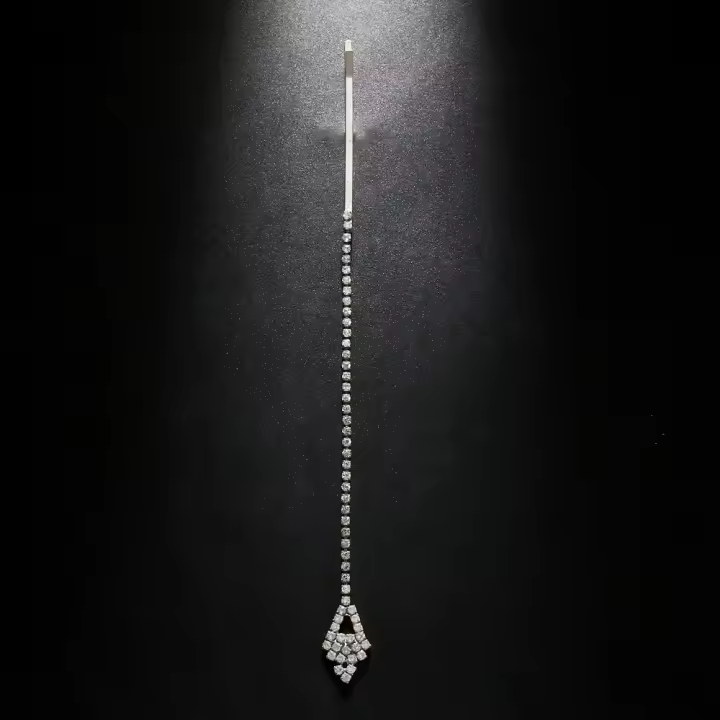 Cadena De Frontal Geométrica Para Mujer Stonefans Joyería De Boda India Diseñadora Diadema De Rhinestone Accesorios De Cabello Tendencia 2024 - 1