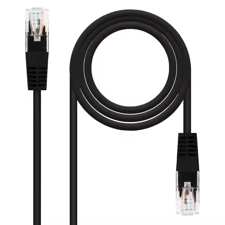 Nanocable Cable de Red RJ45 LAN Local Area Network para PC Ordenador Portátil PS3 PS4 Negro 10.20.0103-BK 3m Cat.5e - 1