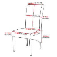 Cubierta De Silla Jacquard Talla XL Con Espalda Para Bodas Y Comedor Cubierta De Asiento Moderna Resistente Al Envejecimiento Para Sillas De Cocina - details 0