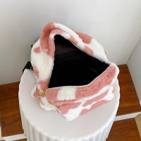 Mochila De Peluche Con Patrón De Vaca Para Mujer Multifuncional Con Correa Ajustable Y Diversas Bolsillos Casual Y Divertida Para Compras Y Uso Diario - details 10