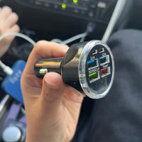 Cargador De Coche LED 6 Puertos 66W USB Carga Rápida PD QC3.0 Con Pantalla Adaptador Tipo C Para iPhone Samsung Xiaomi - details 10