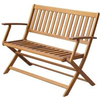 vidaXL Banco de jardín madera maciza de acacia 120 cm - details 0