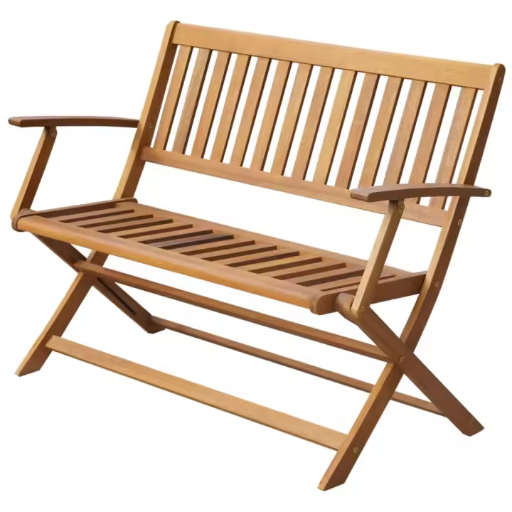 vidaXL Banco de jardín madera maciza de acacia 120 cm - 1
