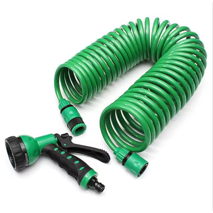 Manguera de Riego en Espiral extensible telescopica, EVA Manguera, tube de 15m para Limpieza de Jardín y patio para jardinería SY - 1