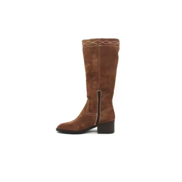 Vexed zaira women's brown heeled boots - 1