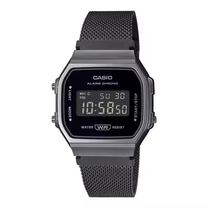 Reloj Casio Colecction Vintage Iconic a168wemb-1b gun metal correa de acero inoxidable - 1