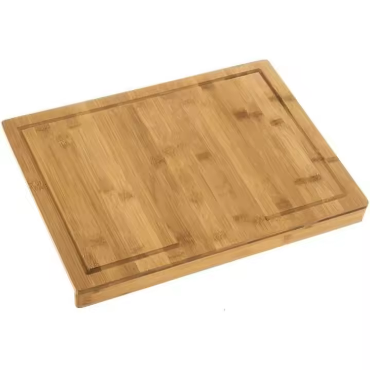 Tabla Cortar Corte Cocina con Soporte Madera Bambu 45x34x3,5 cm-DAMDAM GO - 1