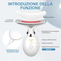 Masajeador Facial, Intelligent LED Masajeadores Faciales, 3 Modes Masajes, 45°C Massaggiatore Facciale Elettrico Raschiante, Rassodante e Liftante - details 3
