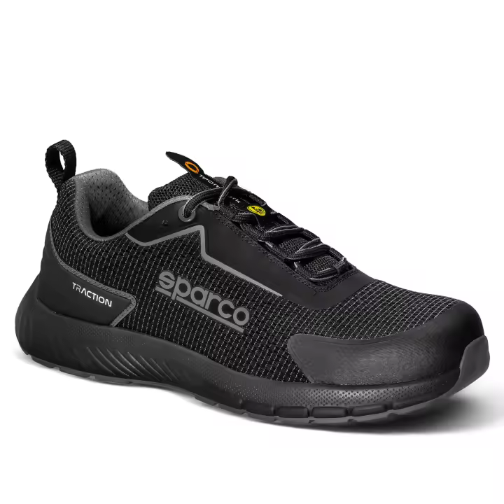 Calzado de seguridad SPARCO TRACTION FUJI ESD S1PS SR FO HRO, zapatilla de trabajo tipo deportiva, flexible y ligera, puntera resistente a los golpes y libre de metal, suela antideslizante y anti-perforación. Consultar talla en descripción. - 1