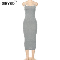 Vestido De Verano SIBYBO Para Mujer Con Tirantes Y Cuello Redondo Vestido Largo De Fiesta Sin Mangas En Color Sólido Ajustado - details 6