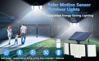 Lámpara Solar Exterior Con 3 Modos De Iluminación 348LED Luz De Pared Con Sensor De Movimiento PIR Impermeable Para Jardín Y Garage - details 1