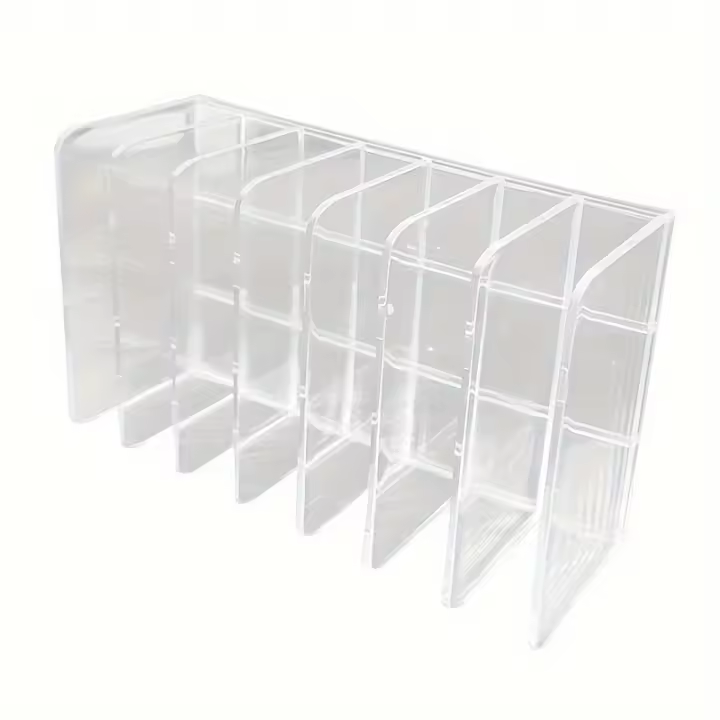 Organizador De Maquillaje Multifuncional De Plástico Transparente Con 7 Slots Para El Hogar La Oficina El Baño Y La Mesa De Vestir Caja De Ordenamiento - 1