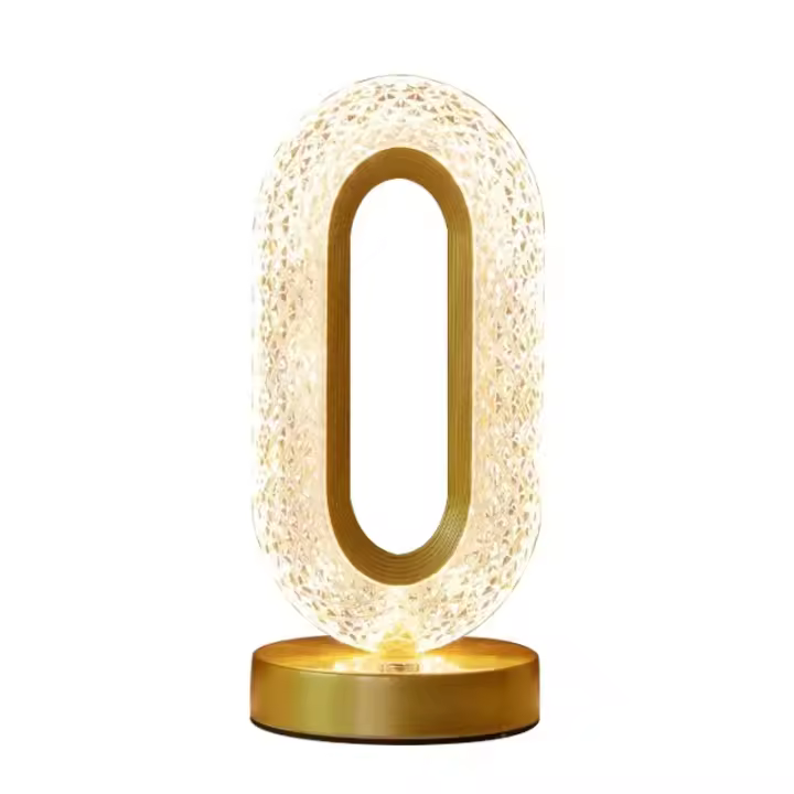 Lámpara De Mesa LED De Cristal Con Control Remoto Y Toque Iluminación De Dormitorio Decoración De Sala De Estar Luz De Escritorio Recargable Y Dimmer Sin Fin - 1