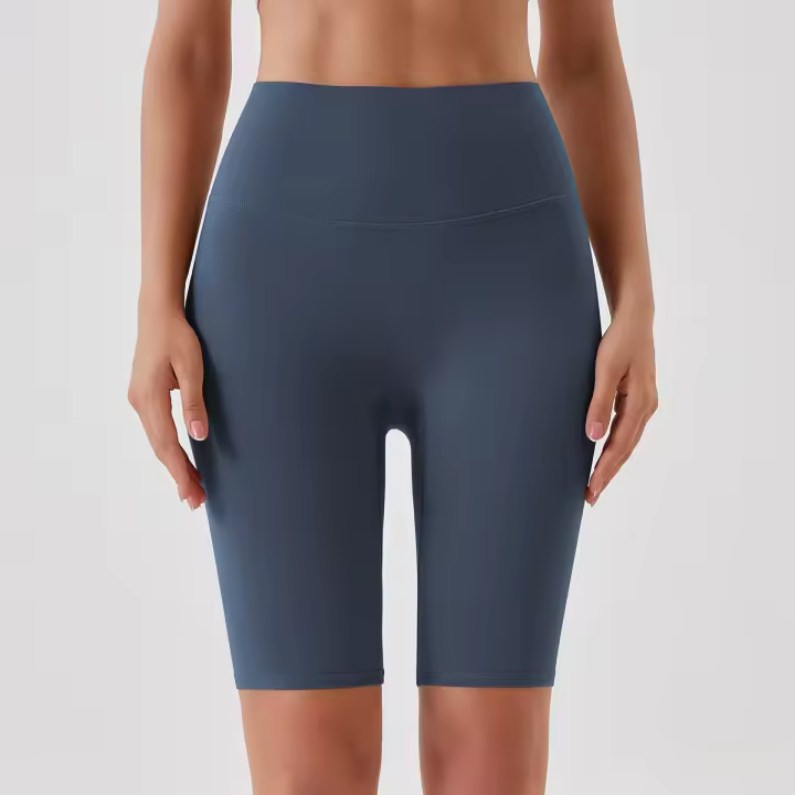 Shorts De Yoga Para Mujer Cintura Alta Transpirables Suaves Y Tensos Leggings De Gimnasio Cortos De Ciclismo Deportivos - 1