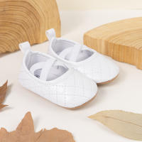 Meckior Zapatos Para Niñas Primera Caminata Todas Las Estaciones Cuero PU Antideslizante Suave Niño Recién Nacido 0-18M - details 2