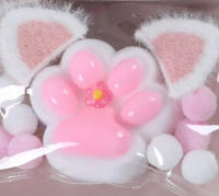Juguete De Alivio De Estrés De Orelas De Conejo Y Patas De Gato Suave Y Lindo Resistente Al Agotamiento Regalo Para Adultos Y Niños - details 1
