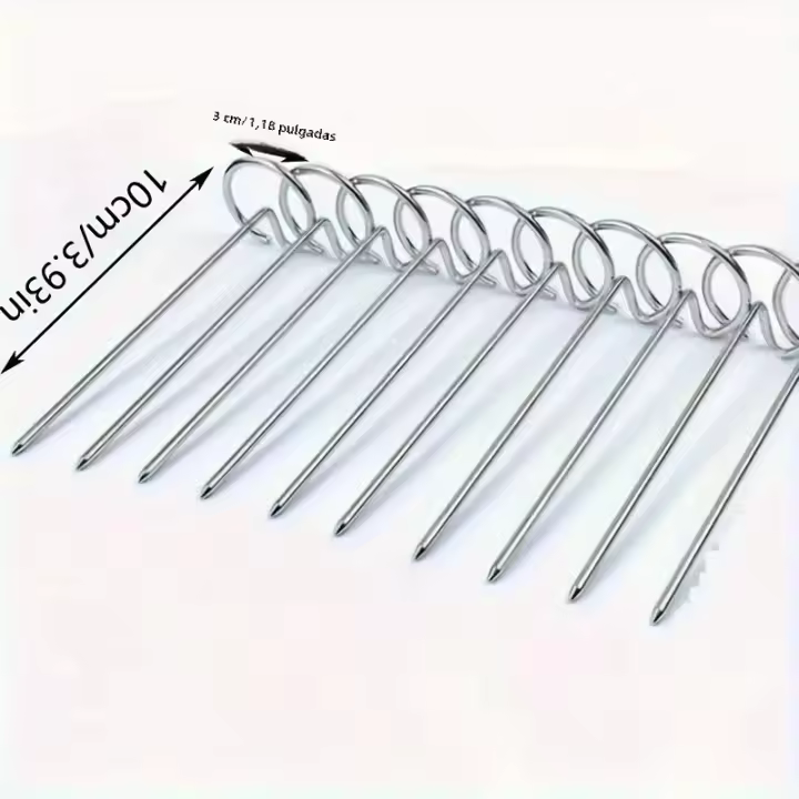 10pcs Accesorios Universales Para Horno De Air Fryer Asador Vertical Palillos De Acero Inoxidable 304 Herramientas De BBQ Resistentes Al Calor Fáciles De Limpia - 1