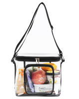 Bolsa de almacenamiento de gran capacidad, sencilla y elegante, bolsa de cosméticos, neceser, bolso de mensajero de hombro, bolsa de almuerzo transparente - details 17