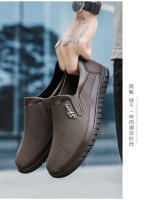 Botas De Lluvia Para Hombre Impermeables Antideslizantes De Goma Botas De Ankle Para Invierno Mocasines De Agua Con Cierre SLIP-ON - details 9