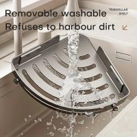 Organizador De Baño Estante De Almacenamiento Para Cocina Aluminio Sin Perforar Rack De Ducha Accesorios De Baño - details 8