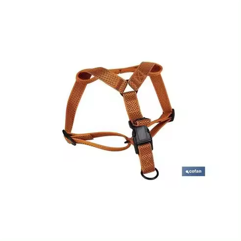 Cofan Arnés para Perros Reflectante Naranja Modelo Reina 1,5 X 30-50 Cm - Seguridad y Soporte - 1