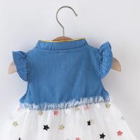 Vestido De Verano Para Niñas 0-3 Años Con Manga Volante Pequeño Y Lazo Estilo Cowgirl Polka Dot Colorido Vestido De Princesa Dulce - details 13