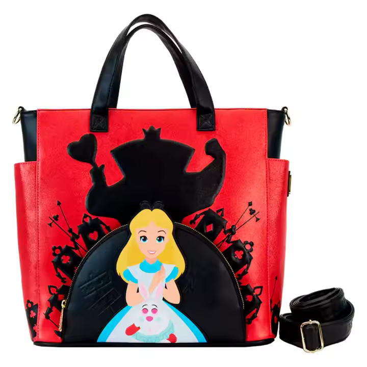 LOUNGEFLY MOCHILA  CONVERTIBLE BOLSO ALICIA REINA DE CORAZONES ALICIA mujer hombre EN EL PAIS DE LAS MARAVILLAS - 1