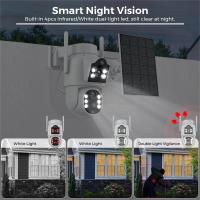 Cámara Solar inalámbrica de 4MP, lente Dual, WiFi, PTZ, cámara de videovigilancia para exteriores con batería integrada, tiempo de espera prolongado, iCsee,Cámara de videovigilancia de batería,Cámara - details 2