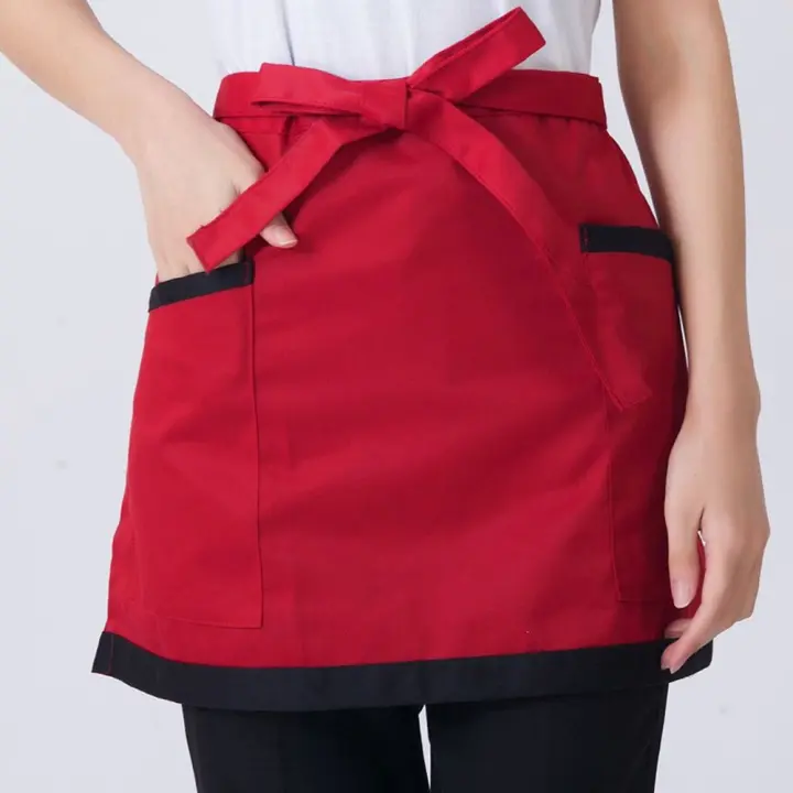 Delantal Corto Para Cintura Media Para Mujer Y Hombre Antifouling Para Cocina Barra Pub Café Trabajo Resistente Al Desgaste Tamaño 41x63cm - 1