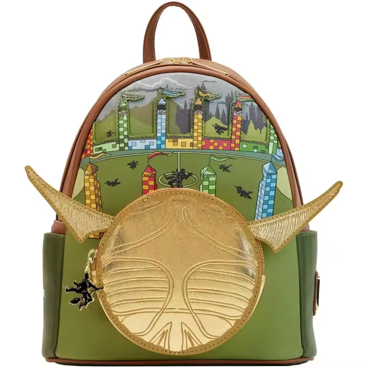LOUNGEFLY MOCHILA  Golden Snitch Dorada Quidditch  BACKPACK  mujer Gryffindor RAvenclaw Slytherin Hufflepuff - 1