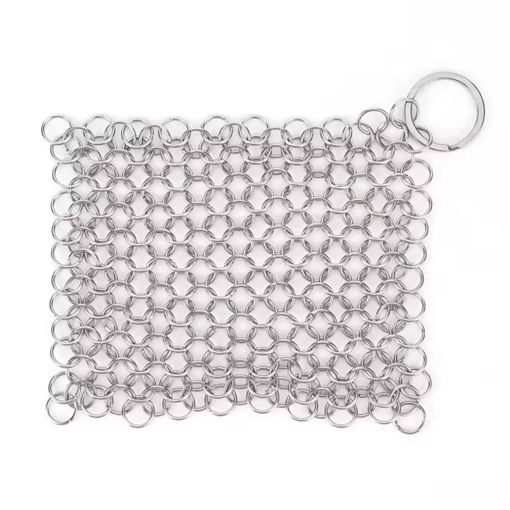 Limpia Herramienta De Limpieza Para Sartén Y Barbacoa De Acero Inoxidable Y Hierro Fundido Con Esponja De Enredadera Y Anillo De Colgaje - 1