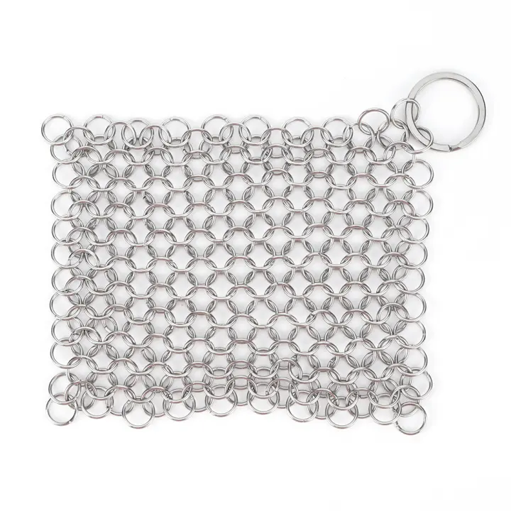 Limpia Herramienta De Limpieza Para Sartén Y Barbacoa De Acero Inoxidable Y Hierro Fundido Con Esponja De Enredadera Y Anillo De Colgaje - 1