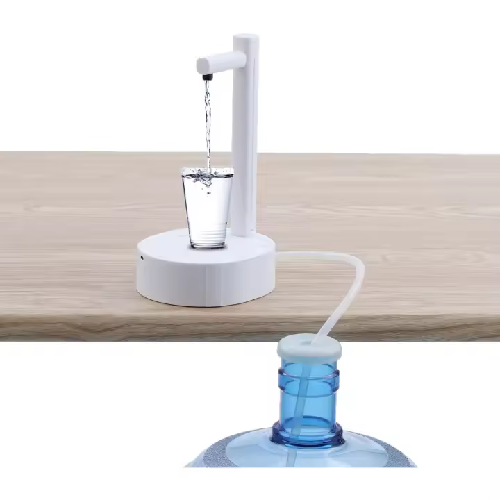 Dispensador de agua eléctrico de sobremesa, portátil, recargable por USB, con salida de agua ajustable para el hogar, la oficina y el exterior. - 1