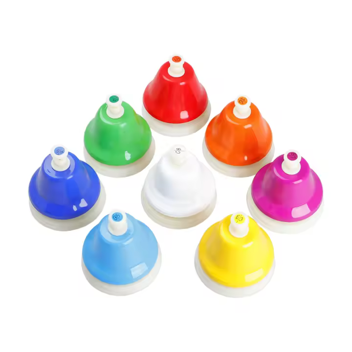 Juego De Campanas De Mano Para Niños 8 Notas Coloridas Instrumento Musical Orff Para Educación Temprana Y Juegos De Rol - 1