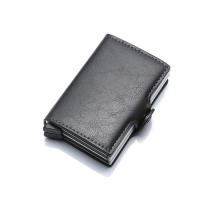 Porta Tarjetas De Crédito De Fibra De Carbono Para Hombres Doble Protección Anti RFID Funda De Monedero Metálico Minimalista Para Negocios Regalo - details 11