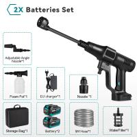 Pistola de agua portátil para lavado de autos, lavadora de alta presión inalámbrica de 200 bares, 3 velocidades + 2 baterías de 15000mAh - details 7