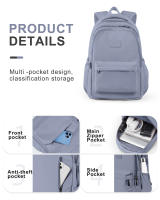Mochila De Viaje Resistente Al Agua Para Hombres Y Mujeres Mochila Casual Ligera Para Estudiantes Y Oficina Con Compartimento Para Portátil Para Deportes - details 1