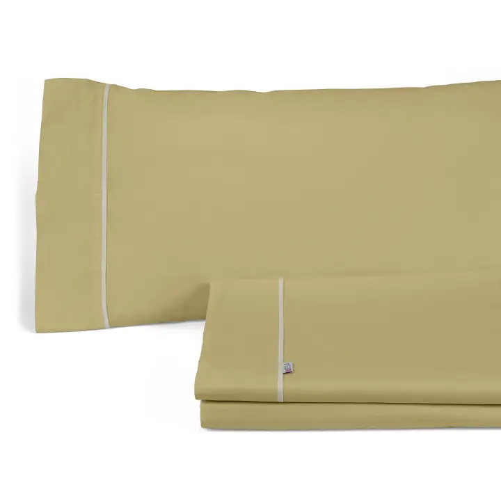 Juego de sábanas liso color arena.  Cama de 90 cm. 3 piezas - Fijalo - 1