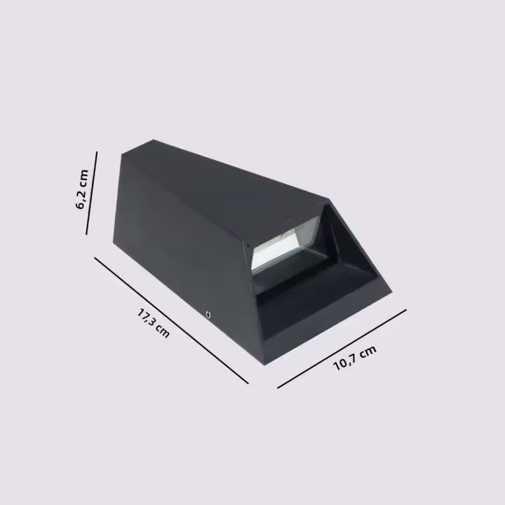 Lámpara De Pared Exterior Impermeable Moderna Para Porche Y Courtyard Iluminación Exterior En Dirección Vertical E Inversa Decorativa Fijación Autónoma Incluye Bombilla Material De Aluminio - 1