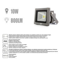 ORION91 Pack x 2 unidades Foco Proyector LED 10W 80lm/W 800lm IP65 6000K Blanco Frío - details 0