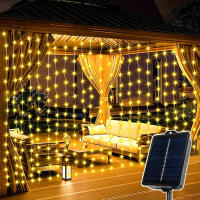 1 Pc Luces Solares Para Cortinas 300/200/100 LEDs Impermeables Para Exteriores E Interiores Decoración De Navidad Y Año Nuevo - details 0