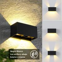 Lámpara De Pared Exterior LED 24W Sensor De Movimiento Negro/Blanco IP65 Impermeable Iluminación Interior Y Exterior Ajustable Luz De Parede - details 0