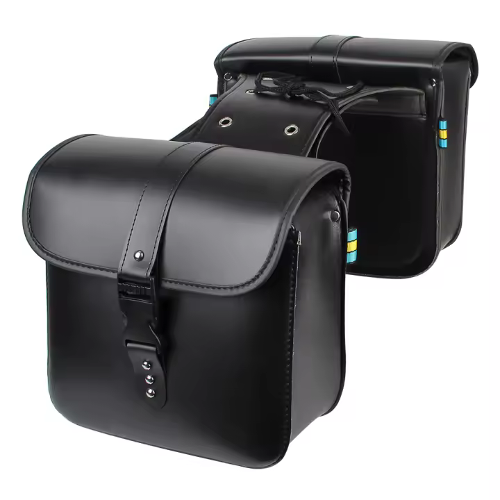 Bolsa De Tanque Para Motocicleta Viaje Almacenamiento De Herramientas Luggage Saddle Bag De Cuero PU Bolsa De Banda Motor - 1