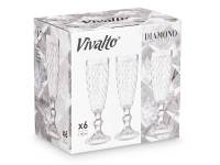 Arte Regal Set 6 copas de Cava diamante transparente 170 ml - details 2