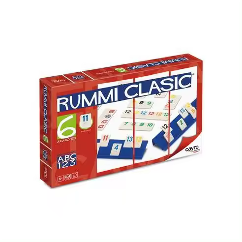 Cayro Rummi Clasic para 6 Jugadores con Ficha Grande y Combinaciones de Escaleras - 1